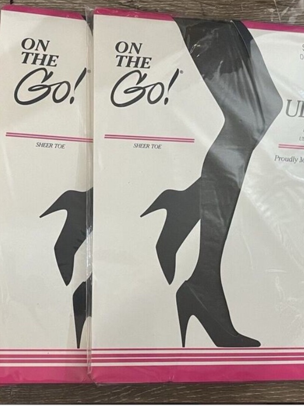 NIP On the Go Pantyhose 4 Pairs Size 3 Off Black Ultra Sheer